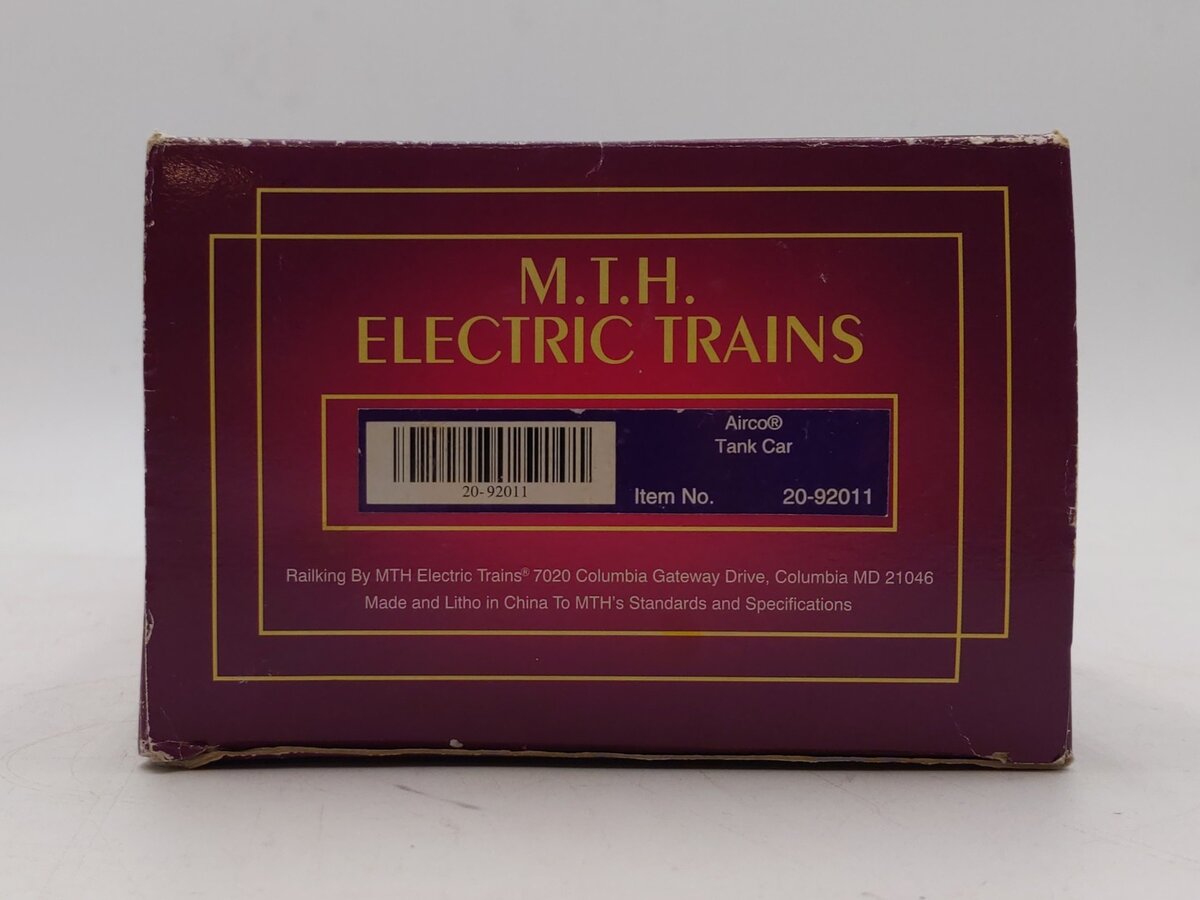 MTH 20-92011 O Gauge Airco Single Dome Tank Car #3008 LN/Box