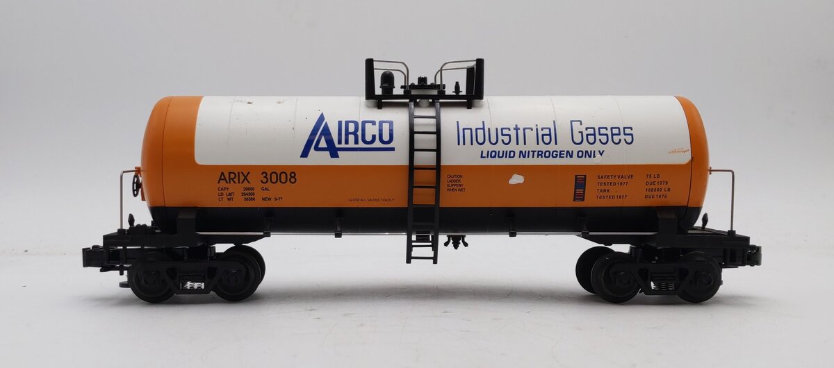 MTH 20-92011 O Gauge Airco Single Dome Tank Car #3008 LN/Box