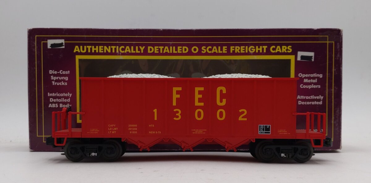 MTH 20-98217 O Gauge Florida East Coast Rapid Discharge Hopper w/Rock Load NIB