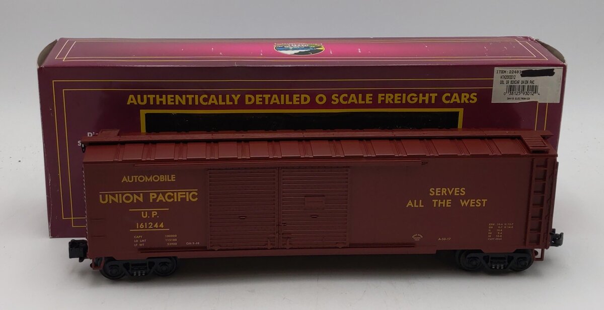 MTH 20-93012 O Gauge Union Pacific 50' Double Door Boxcar #161244 NIB