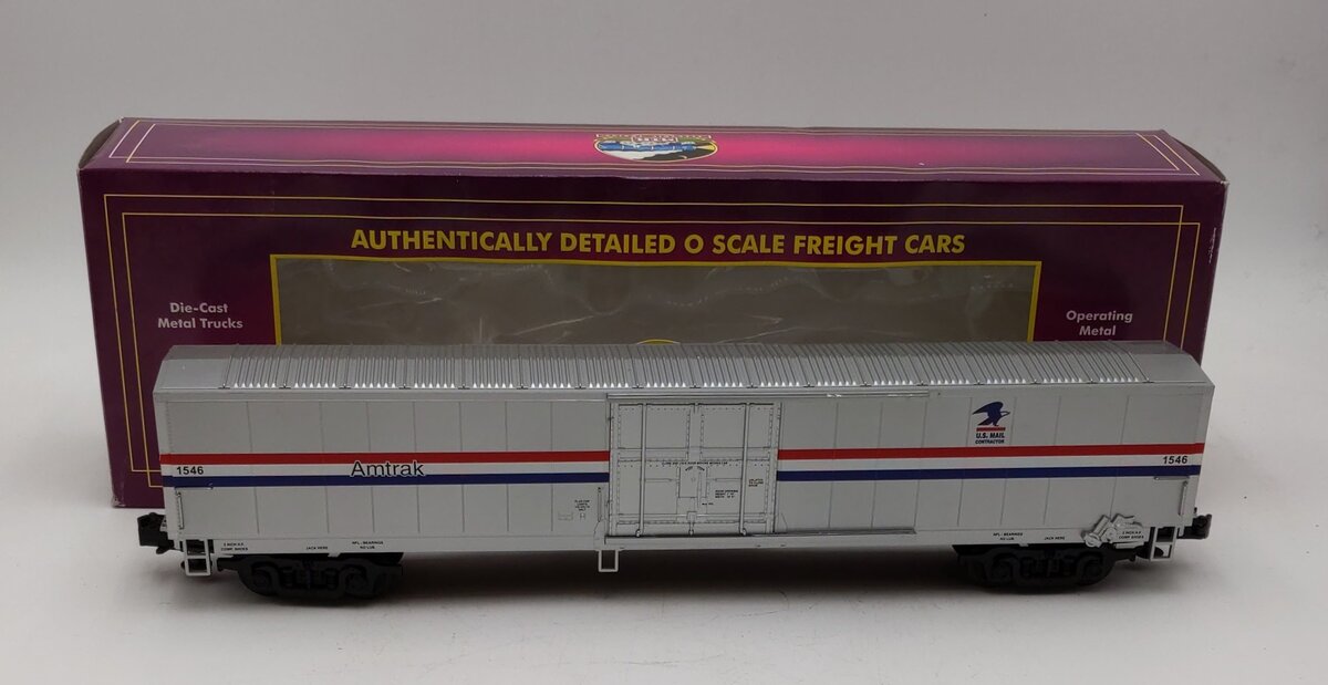 MTH 20-93027 O Gauge Amtrak 61' Mail Boxcar #1546 EX/Box