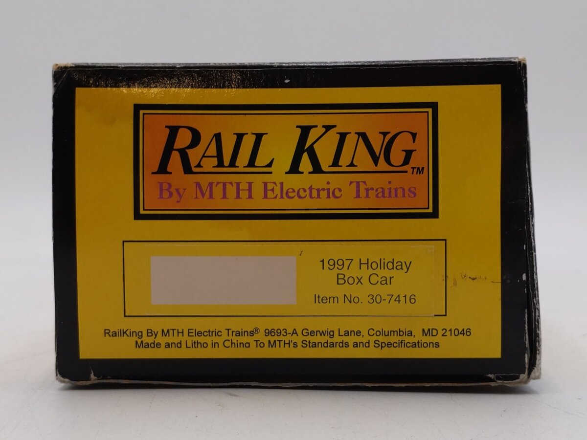 MTH 30-7416 O Gauge Christmas 1997 Holiday Boxcar NIB