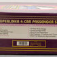 MTH 20-6524 O Gauge Amtrak Superliner Passenger Car Set EX/Box