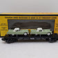 MTH 30-7613 O Gauge Auto Transport Flatcar with Two ThunderBirds EX/Box
