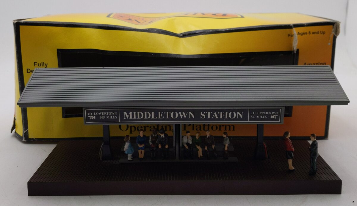 MTH 30-9107 O Middletown Operating Station Platform w/Gray Roof EX/Box