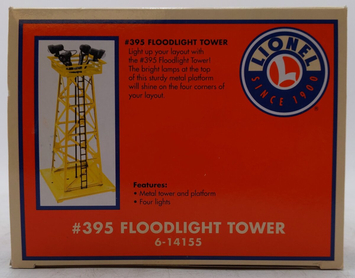 Lionel 395 Vintage O Metal Aluminum 4-Light Floodlight Tower VG