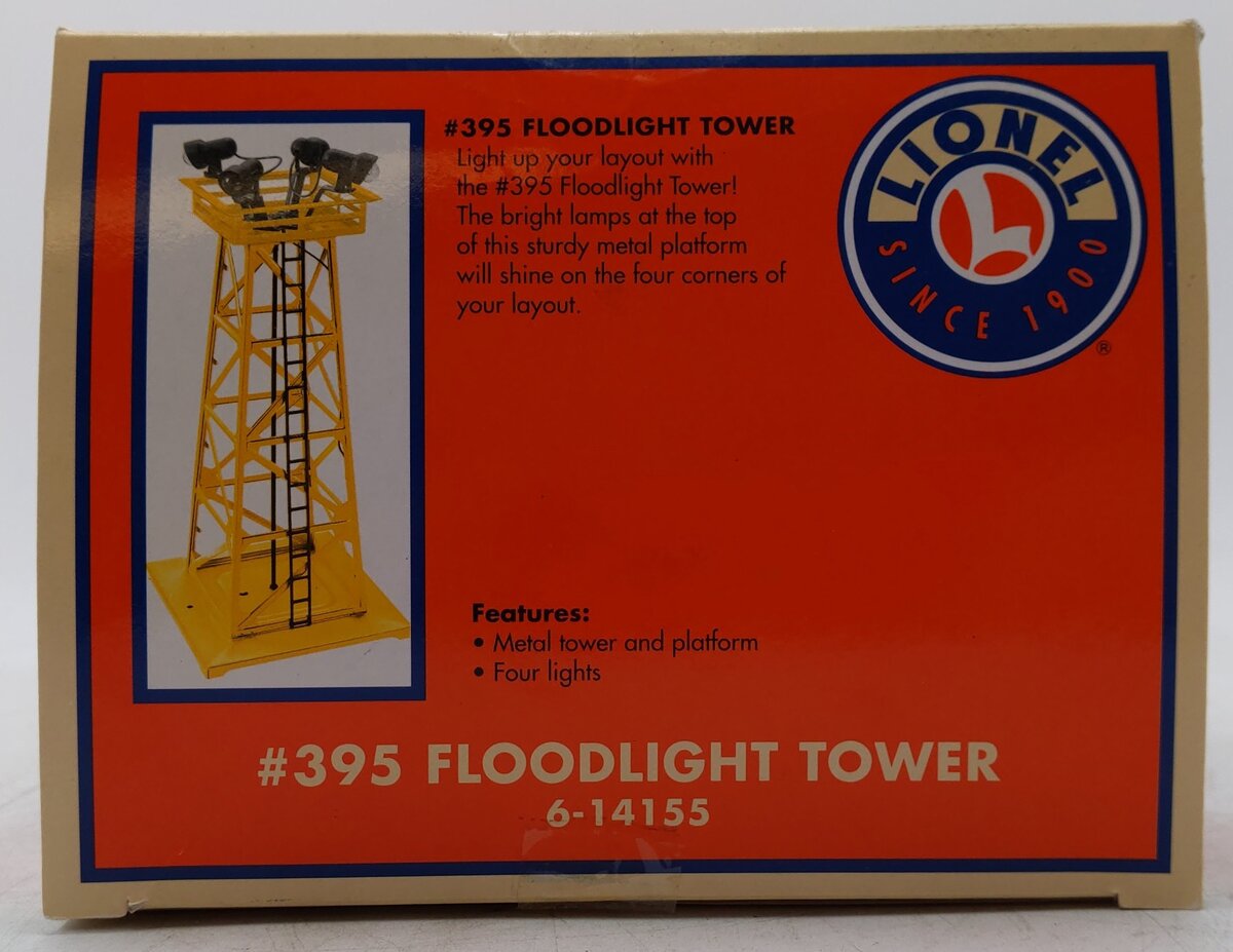 Lionel 395 Vintage O Metal Aluminum 4-Light Floodlight Tower VG