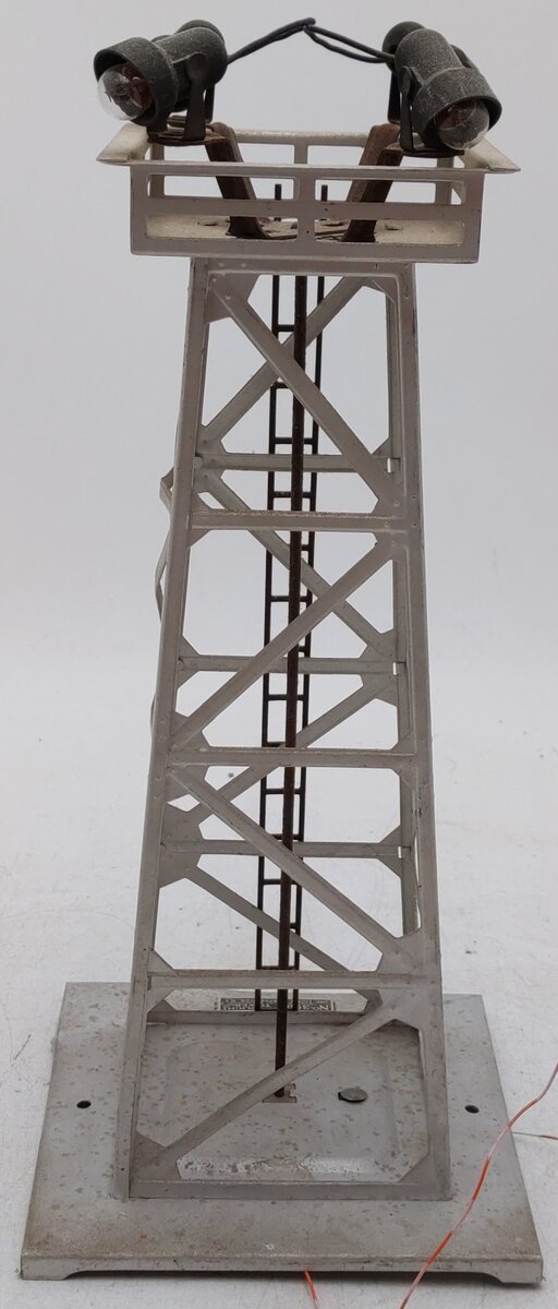 Lionel 395 Vintage O Metal Aluminum 4-Light Floodlight Tower VG
