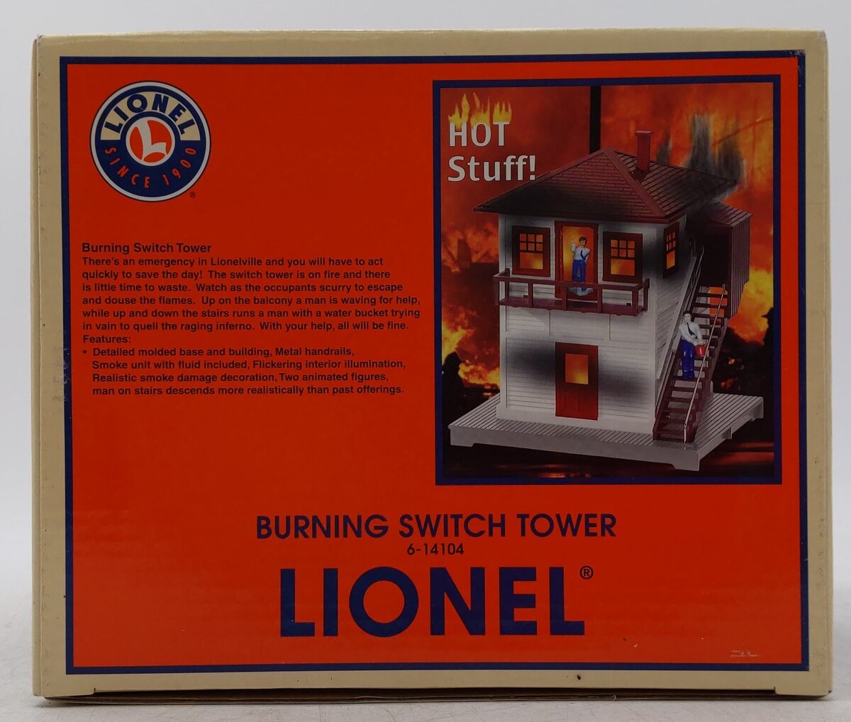 Lionel 6-14104 O Animated Burning Switch Tower EX/Box