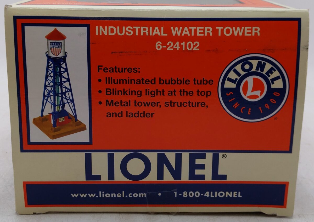 Lionel 6-24102 O Lionelville Industrial Water Tower w/ LED EX/Box