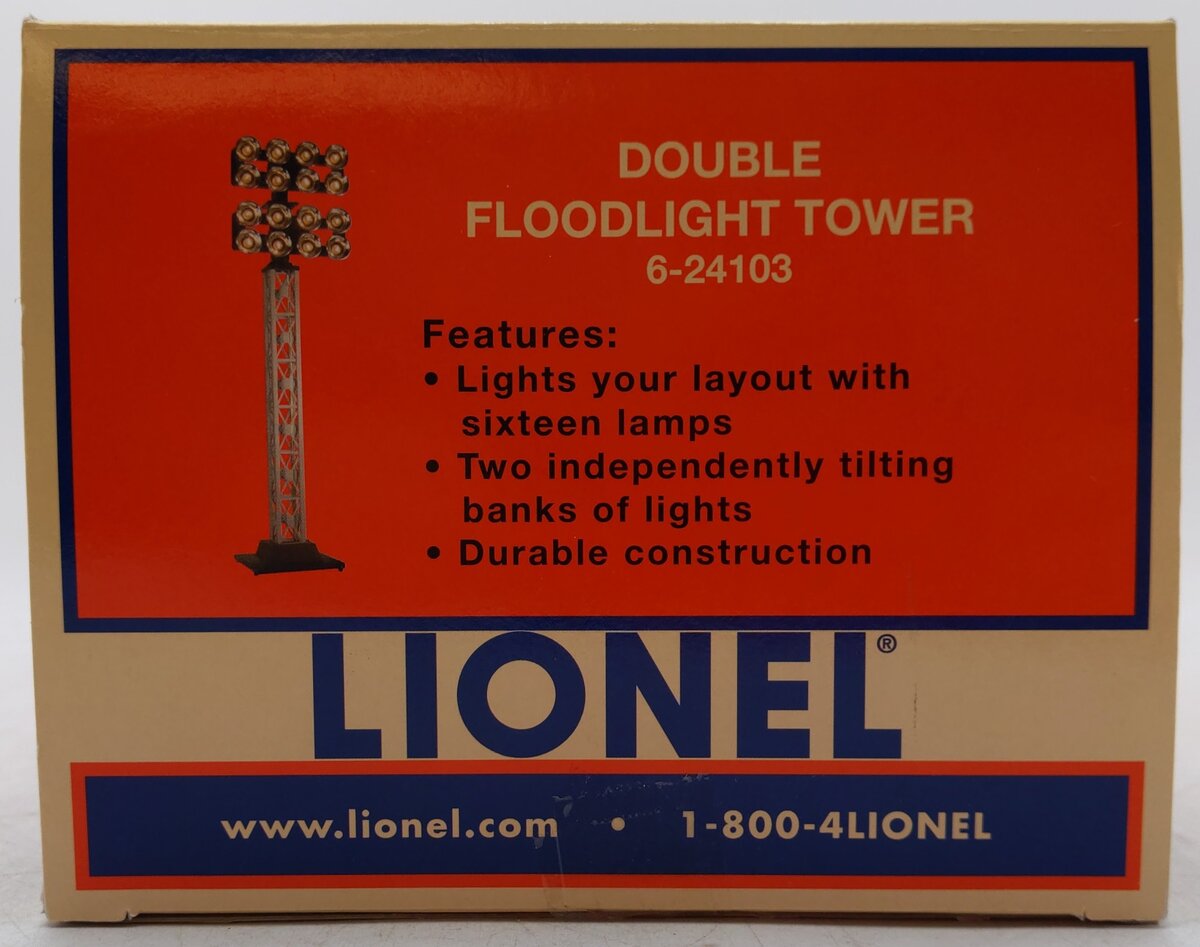 Lionel 6-24103 O 16 Lamp Double Floodlight Tower EX/Box