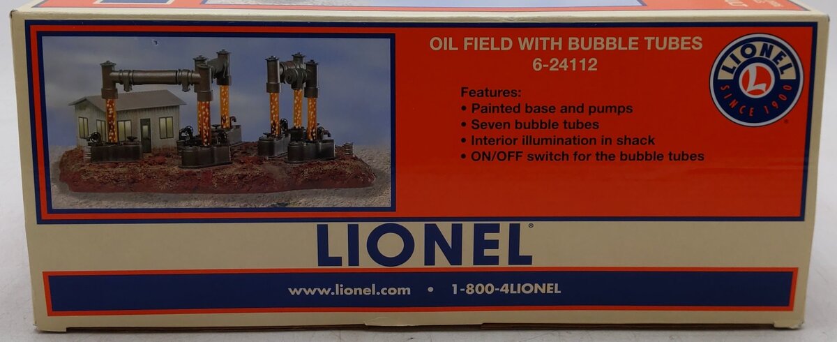 Lionel 6-24112 O Gauge Oil Field With 7 Oil Wells & Bubble Tubes VG/Box