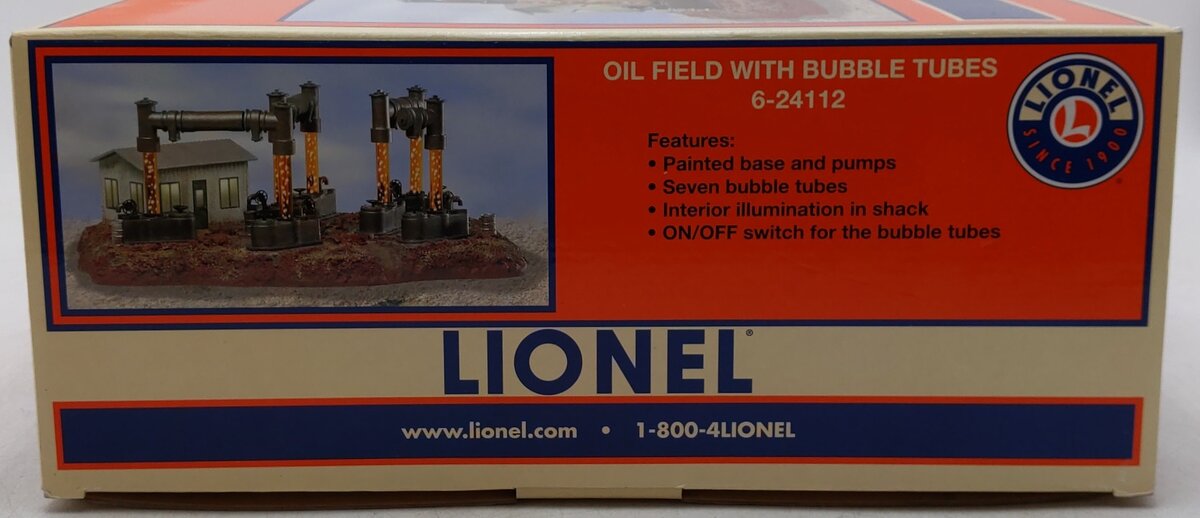 Lionel 6-24112 O Gauge Oil Field With 7 Oil Wells & Bubble Tubes VG/Box