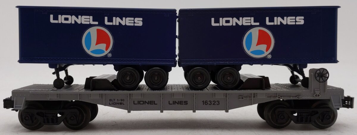 Lionel 6-16323 O Gauge Lionel Lines Flatcar w/ Trailers EX/Box