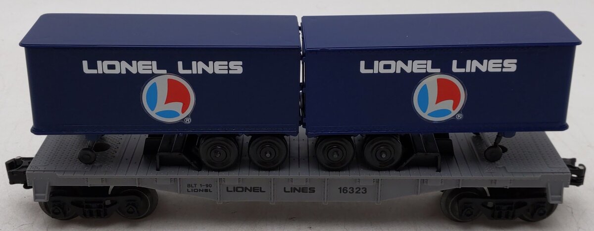 Lionel 6-16323 O Gauge Lionel Lines Flatcar w/ Trailers EX/Box