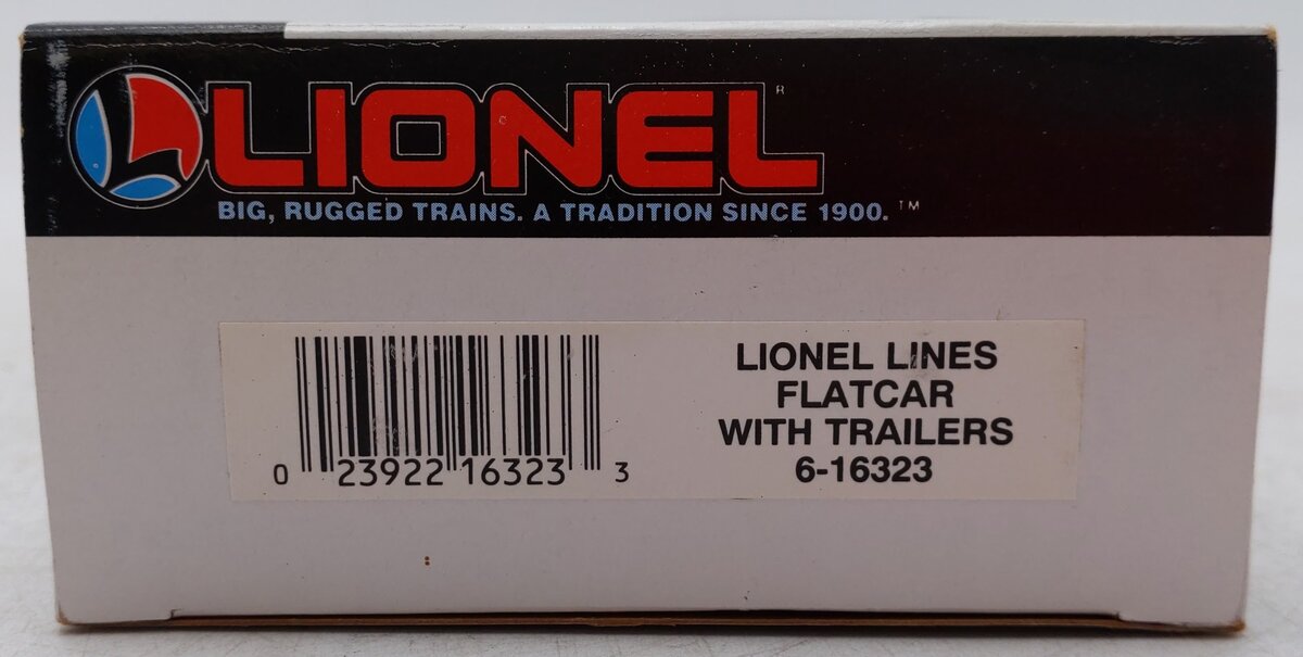 Lionel 6-16323 O Gauge Lionel Lines Flatcar w/ Trailers EX/Box