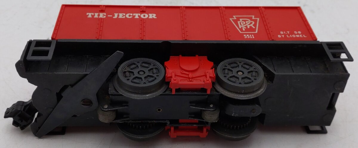 Lionel 55 Vintage O Gauge Postwar Pennsylvania Railroad Operating Tie-Jector Car VG