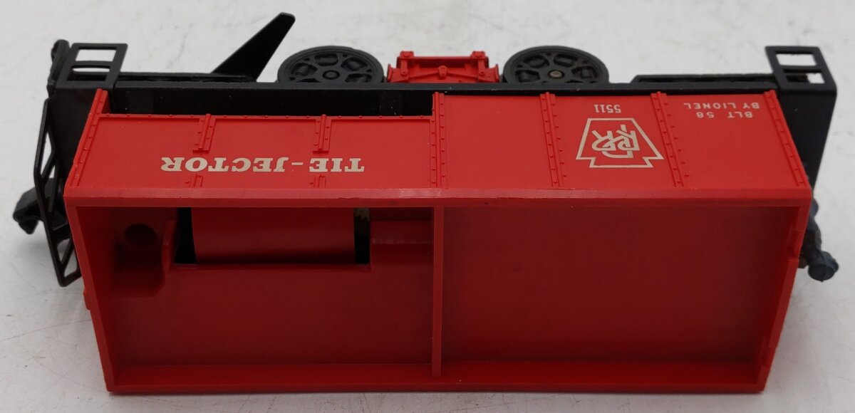 Lionel 55 Vintage O Gauge Postwar Pennsylvania Railroad Operating Tie-Jector Car VG