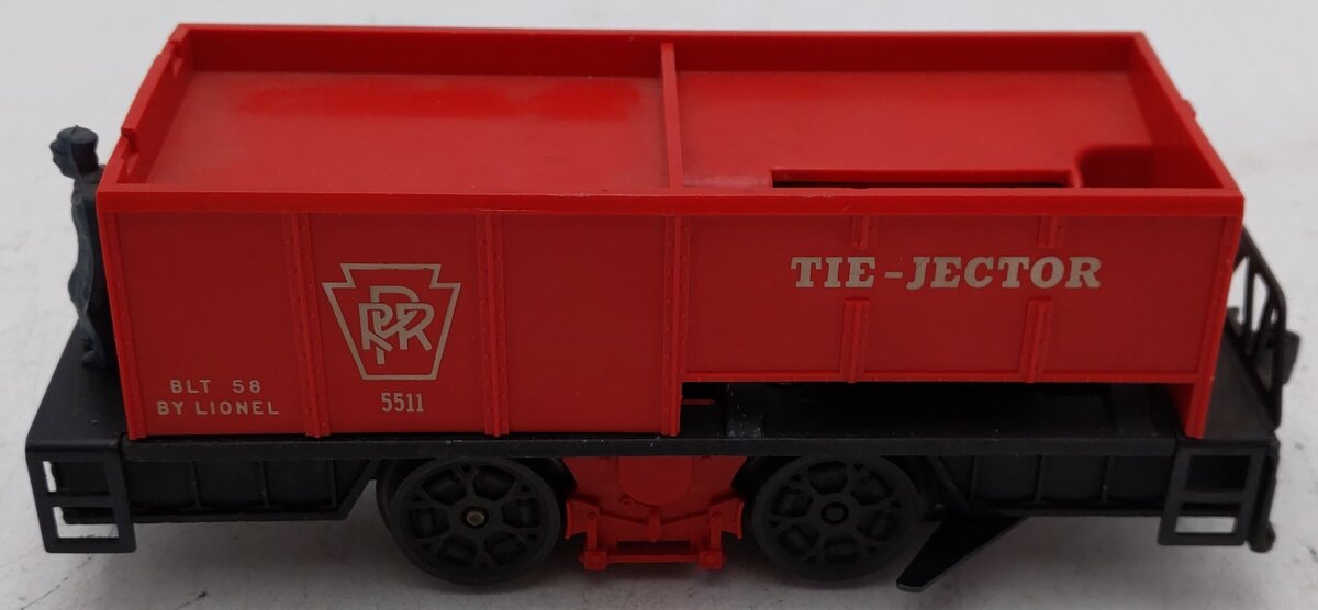 Lionel 55 Vintage O Gauge Postwar Pennsylvania Railroad Operating Tie-Jector Car VG