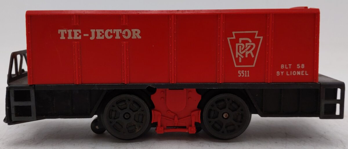 Lionel 55 Vintage O Gauge Postwar Pennsylvania Railroad Operating Tie-Jector Car VG
