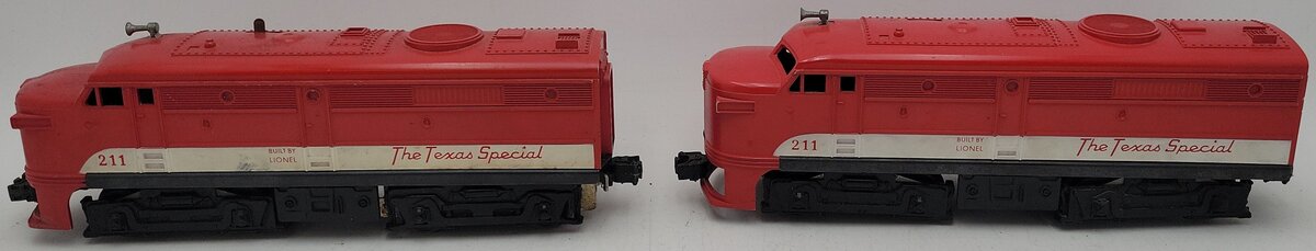 Lionel 211 Vintage O Texas Special AA Diesel Set VG