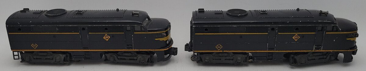Lionel 2032 Vintage O Erie Alco AA Diesel Locomotive Set VG