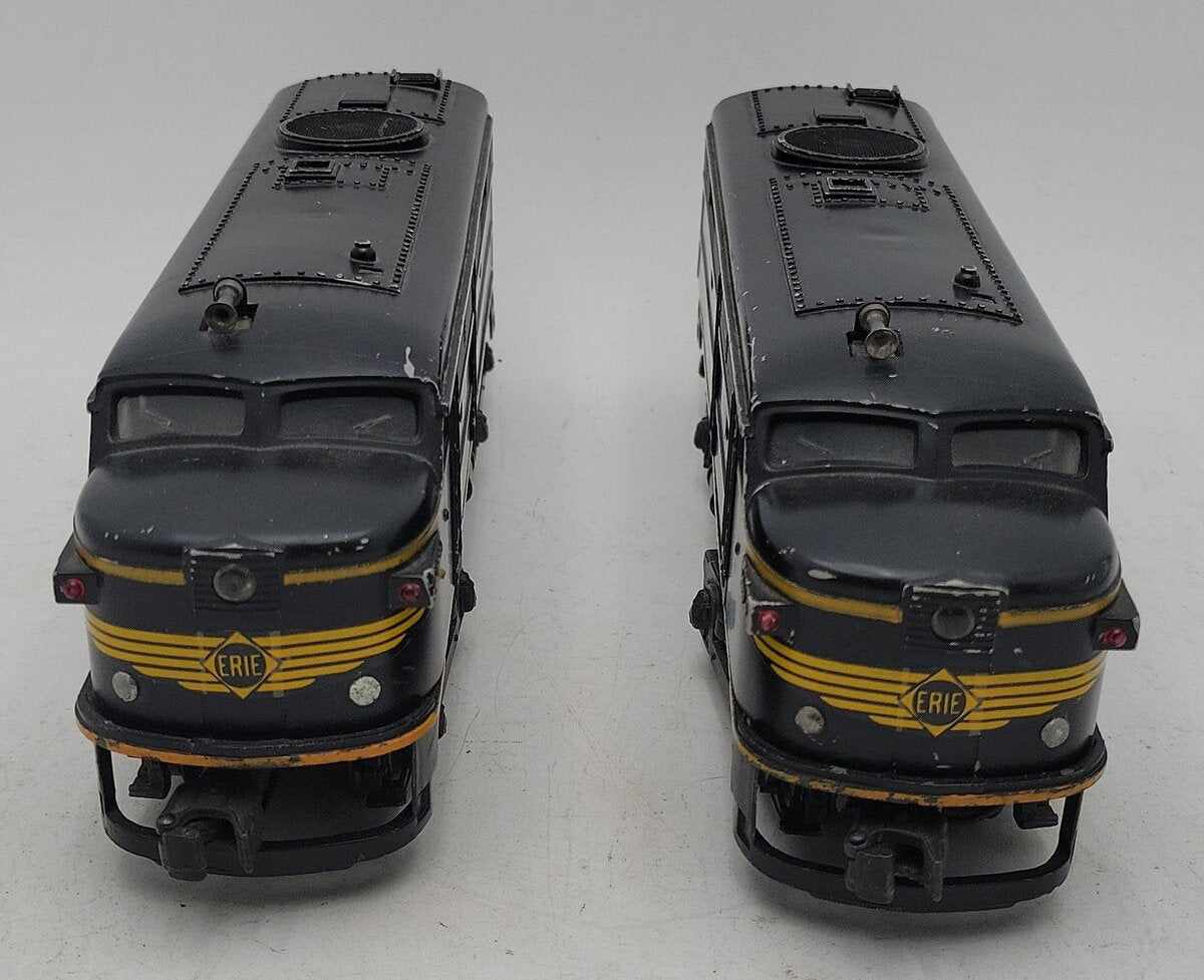 Lionel 2032 Vintage O Erie Alco AA Diesel Locomotive Set VG