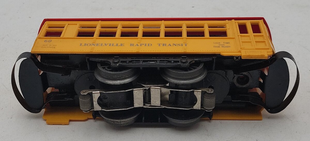 Lionel 60 Vintage O Lionelville Motorized Rapid Transit Trolley VG