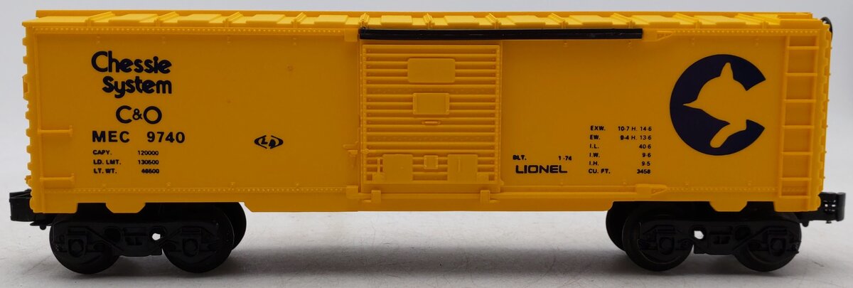 Lionel 6-9740 O Gauge Chesapeake & Ohio/Chessie System Box Car VG/Box