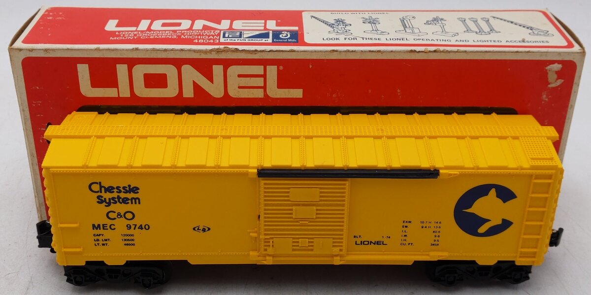 Lionel 6-9740 O Gauge Chesapeake & Ohio/Chessie System Box Car VG/Box