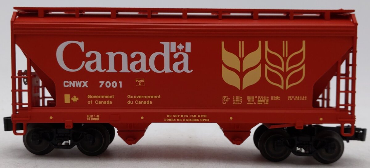 Lionel 6-17012 O Government du Canada ACF 2-Bay Covered Hopper #7001 VG/Box