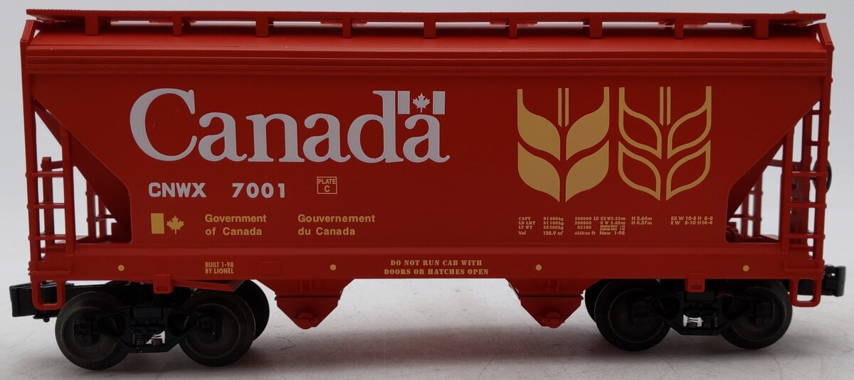 Lionel 6-17012 O Government du Canada ACF 2-Bay Covered Hopper #7001 VG/Box