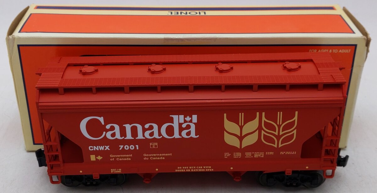 Lionel 6-17012 O Government du Canada ACF 2-Bay Covered Hopper #7001 VG/Box