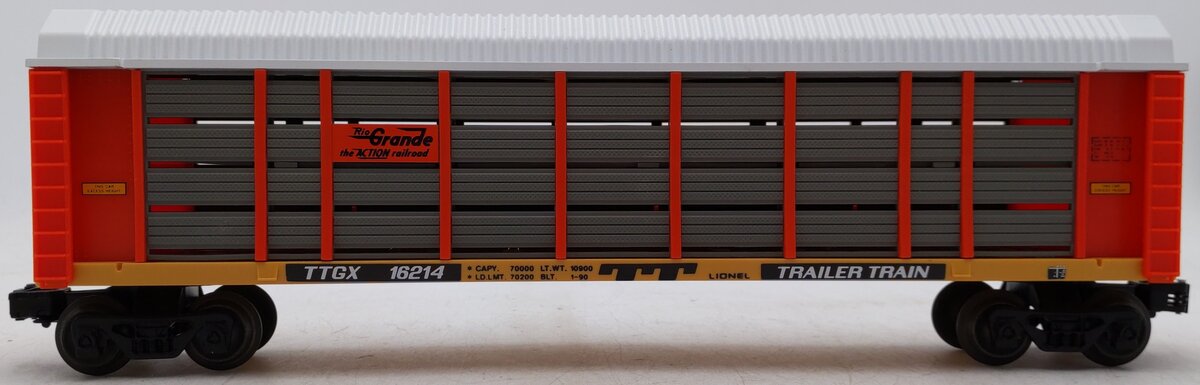 Lionel 6-16214 O Gauge Denver & Rio Grande Two Tier Auto Carrier EX/Box