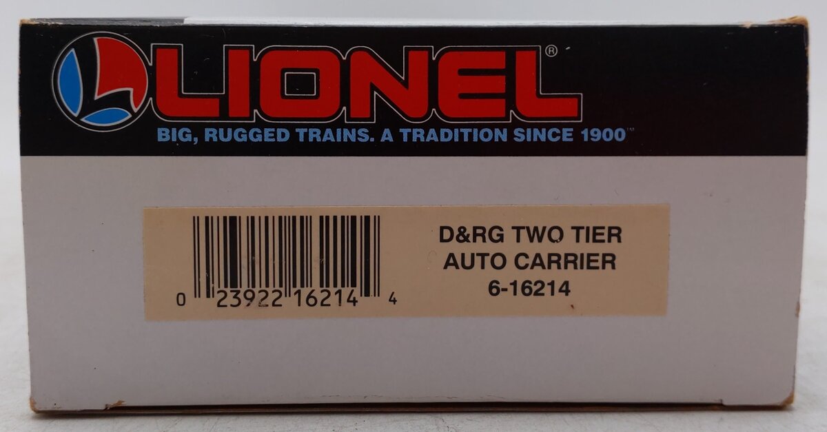 Lionel 6-16214 O Gauge Denver & Rio Grande Two Tier Auto Carrier EX/Box