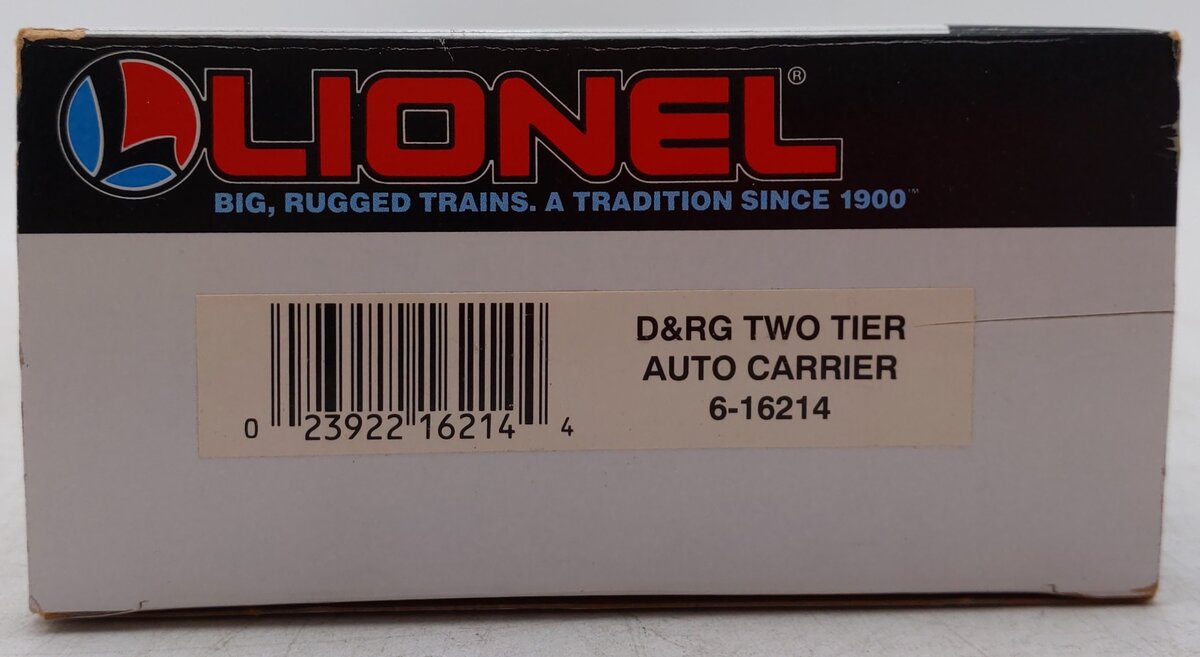 Lionel 6-16214 O Gauge Denver & Rio Grande Two Tier Auto Carrier EX/Box