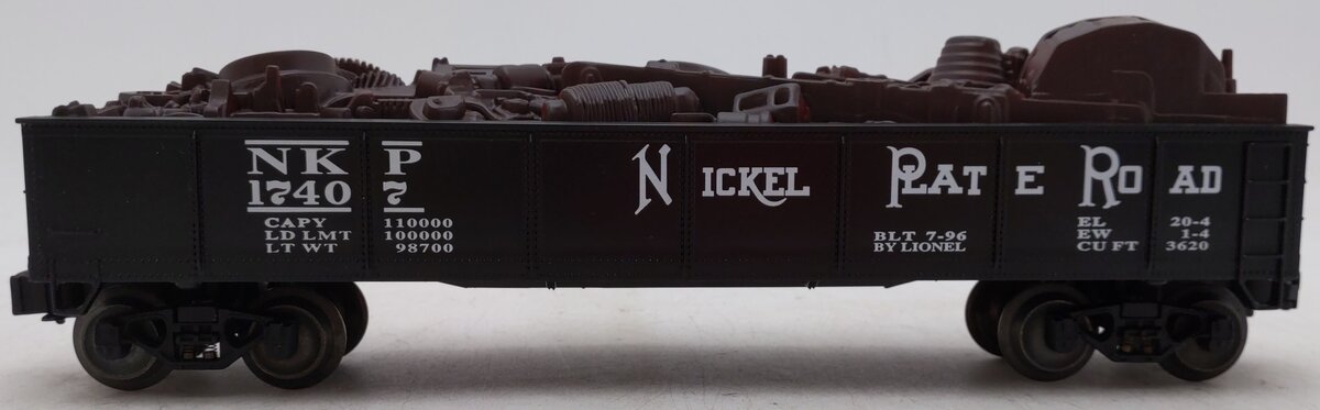 Lionel 6-17407 O Gauge Nickel Plate Road Gondola #17407 w/ Scrap Load EX/Box