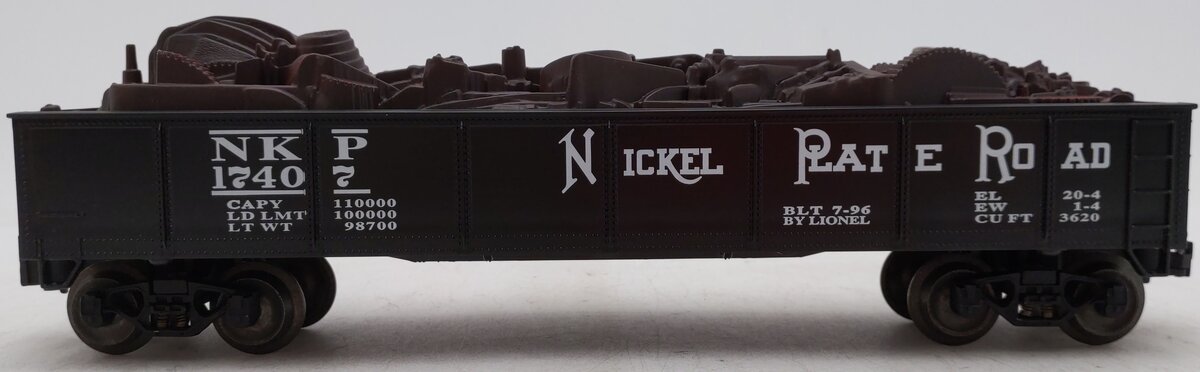 Lionel 6-17407 O Gauge Nickel Plate Road Gondola #17407 w/ Scrap Load EX/Box