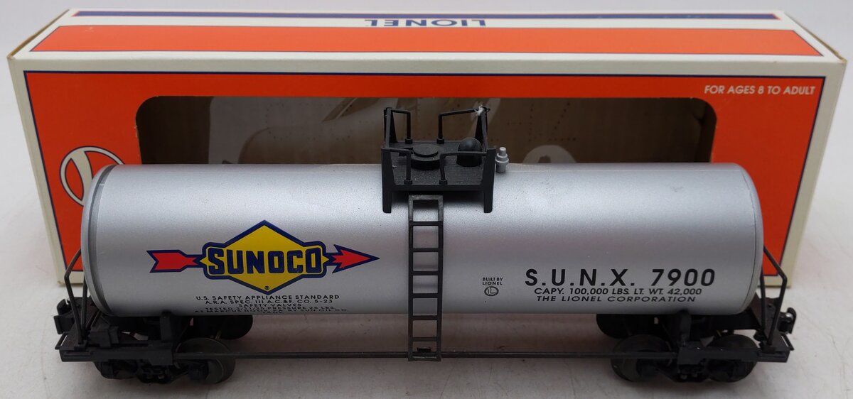 Lionel 6-17910 O Gauge Sunoco Unibody Tank Car #7900 VG/Box