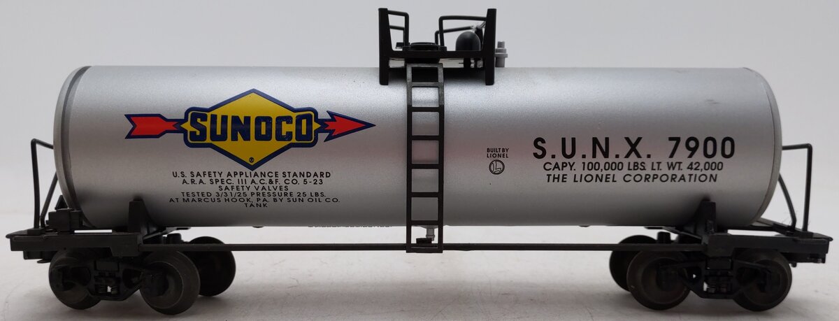 Lionel 6-17910 O Gauge Sunoco Unibody Tank Car #7900 VG/Box