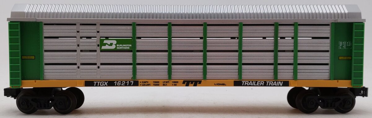 Lionel 6-16217 O Gauge Burlington Northern Auto Carrier with Screens EX/Box