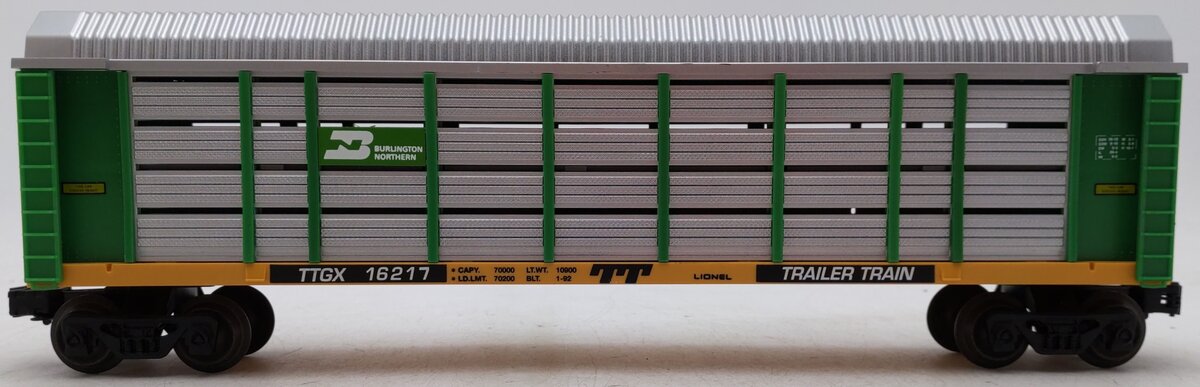Lionel 6-16217 O Gauge Burlington Northern Auto Carrier with Screens EX/Box