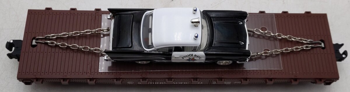 Lionel 6-26906 O Gauge Southern Pacific Flatcar w/ 1957 Chevy Police Car EX/Box