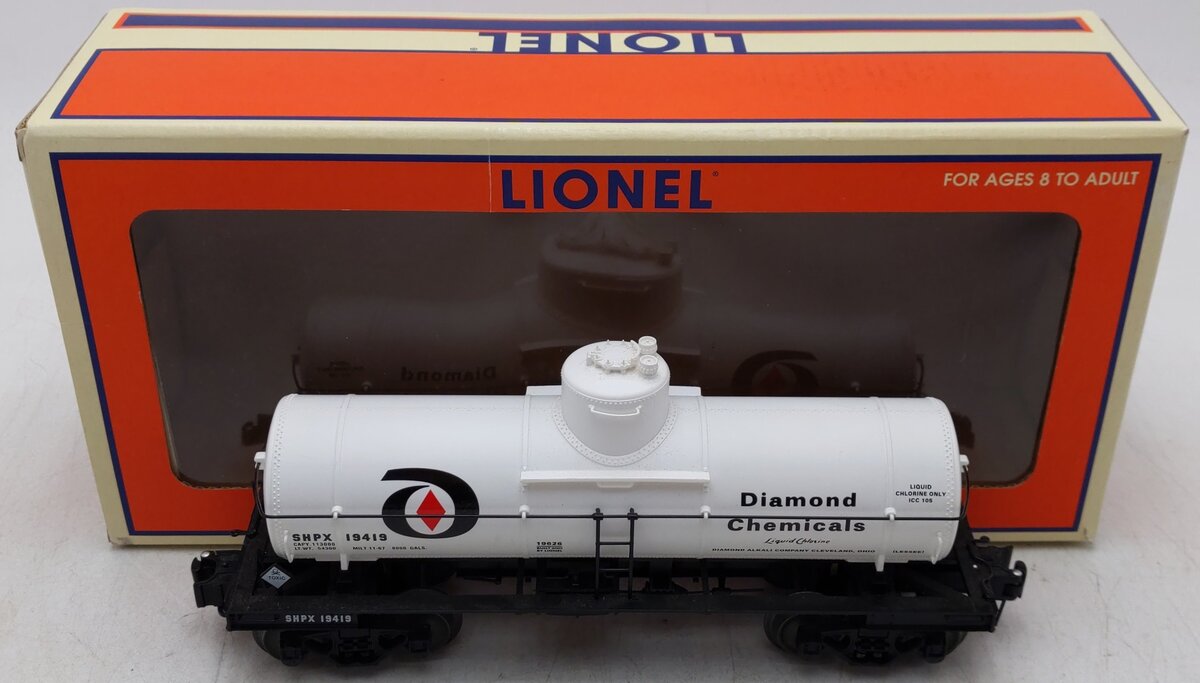 Lionel 6-19626 O Gauge Diamond Chemicals 8,000 Gallon Tank Car #19419 EX/Box