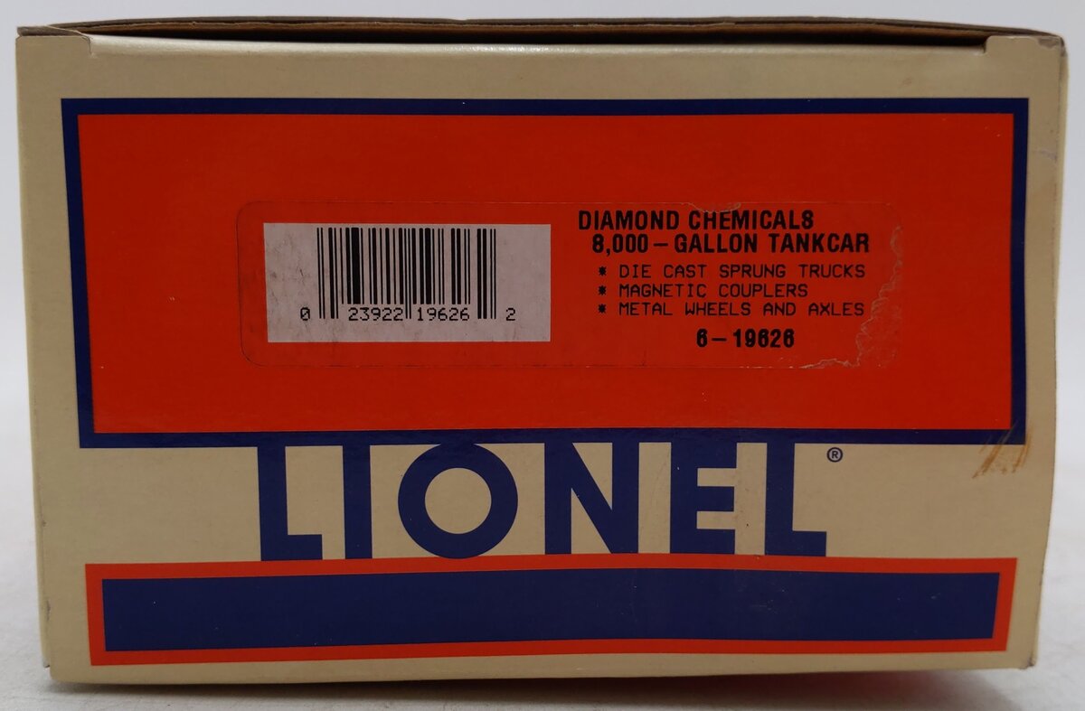 Lionel 6-19626 O Gauge Diamond Chemicals 8,000 Gallon Tank Car #19419 EX/Box