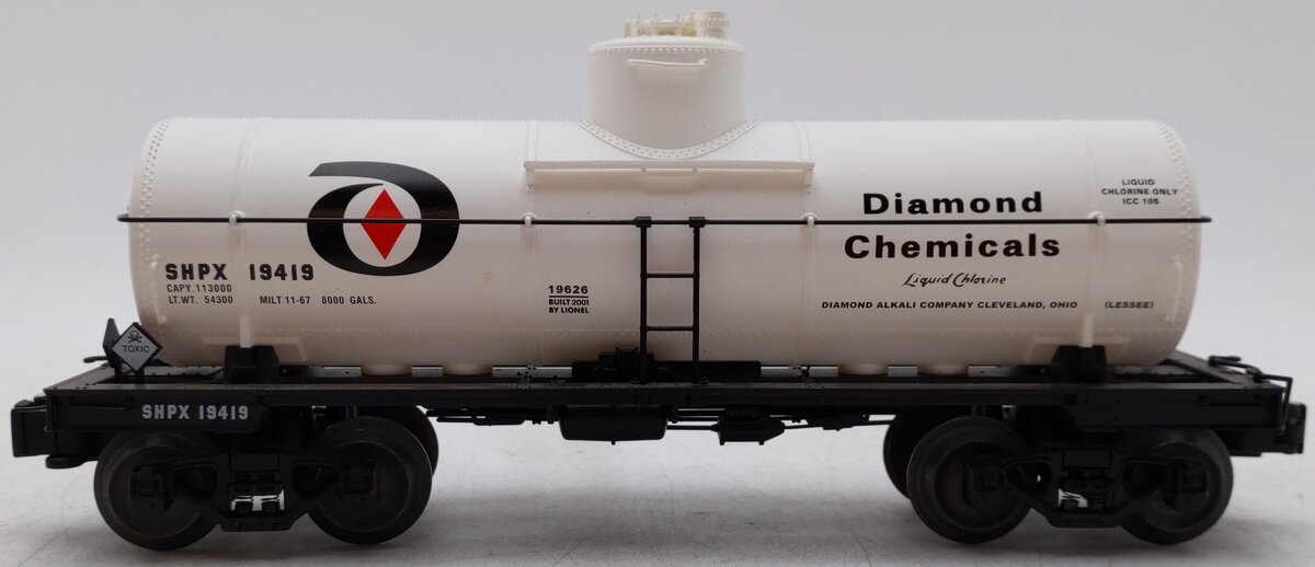 Lionel 6-19626 O Gauge Diamond Chemicals 8,000 Gallon Tank Car #19419 EX/Box