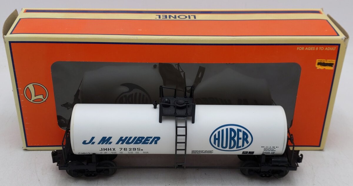 Lionel 6-17913 O Gauge JM Huber Unibody Tank Car #76295 EX/Box