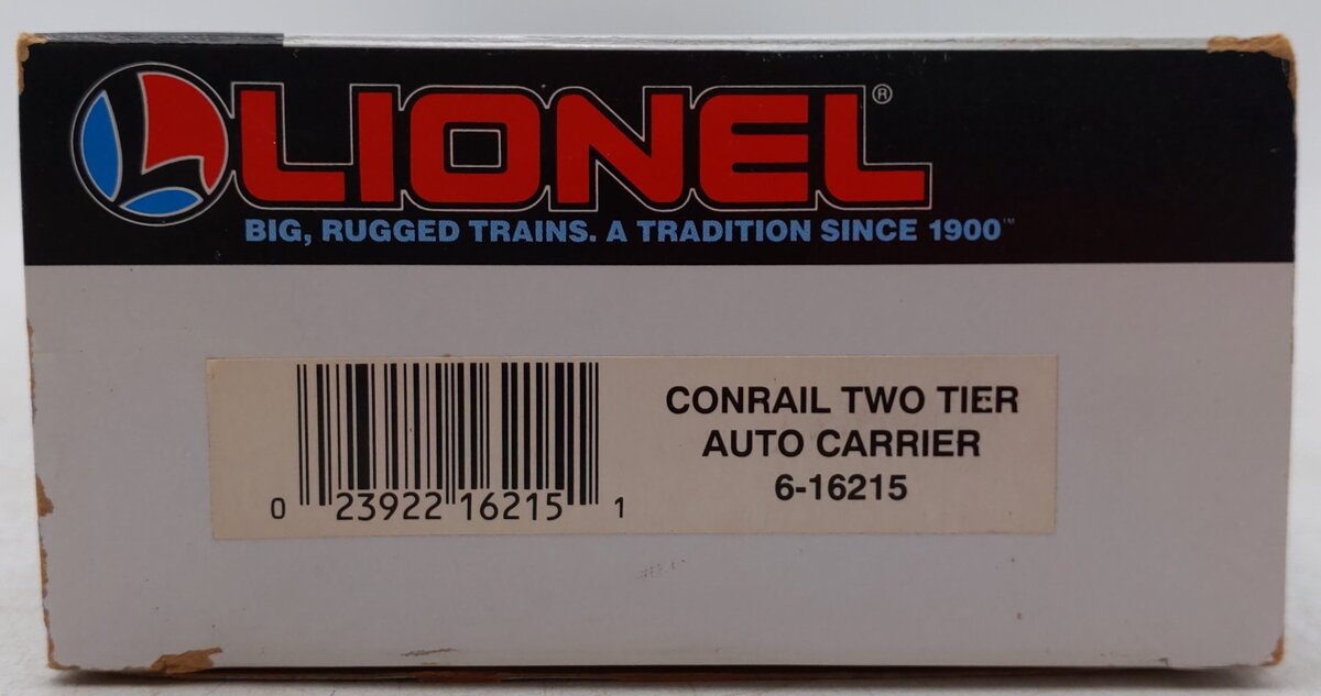 Lionel 6-16215 O Gauge Conrail Two Tier Auto Carrier VG/Box