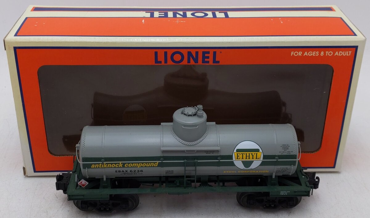 Lionel 6-19625 O Gauge Ethyl Single Dome Tank Car #6236 EX/Box