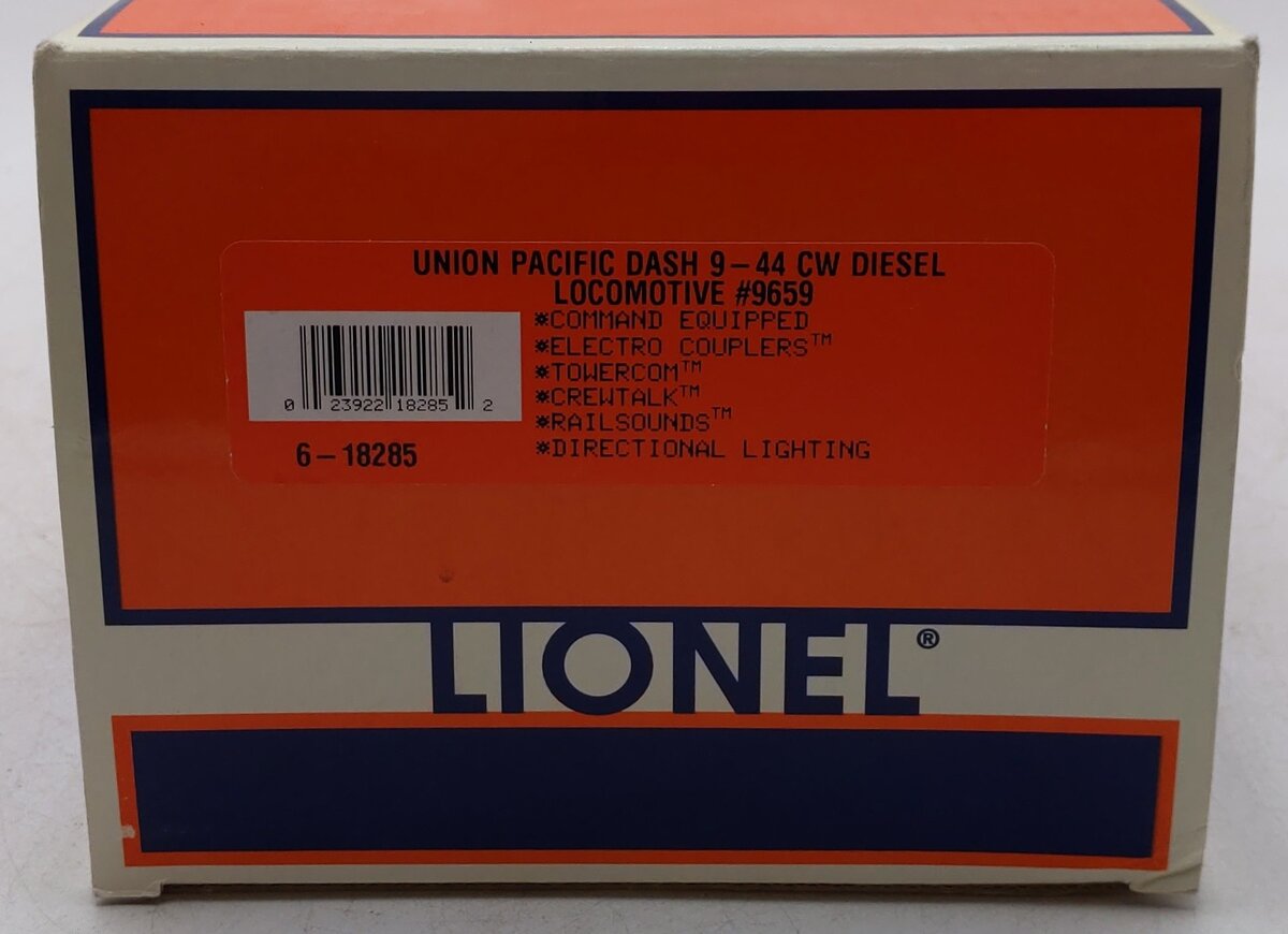 Lionel 6-18285 O Union Pacific Dash 9-44C Diesel Locomotive #9659 EX/Box